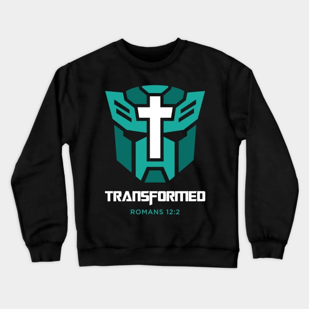 transformed romans 12 2 mint Crewneck Sweatshirt by societee28